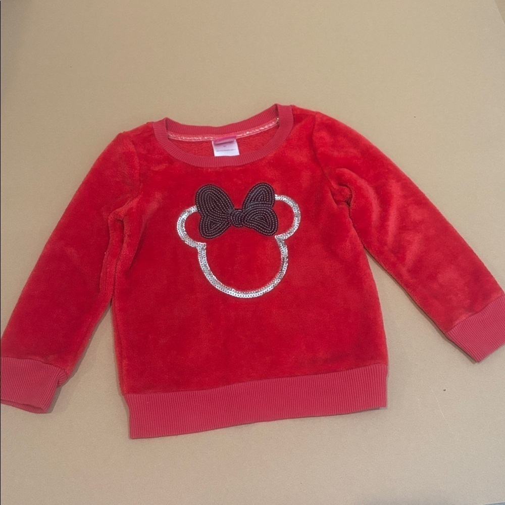 Disney soft & fuzzy crewneck sweatshirt with sequin Minnie Mouse
